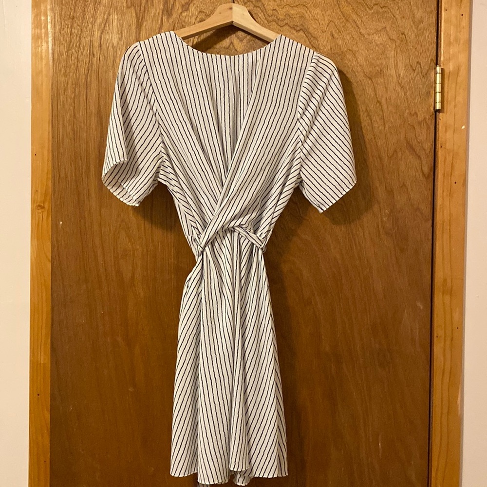 Navy Blue Striped Dress